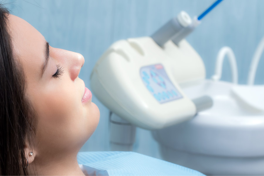 woman undergoing dental sedation for a dental procedure