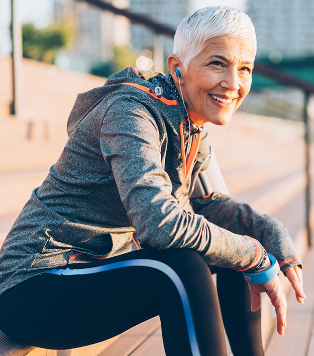 senior woman on a run