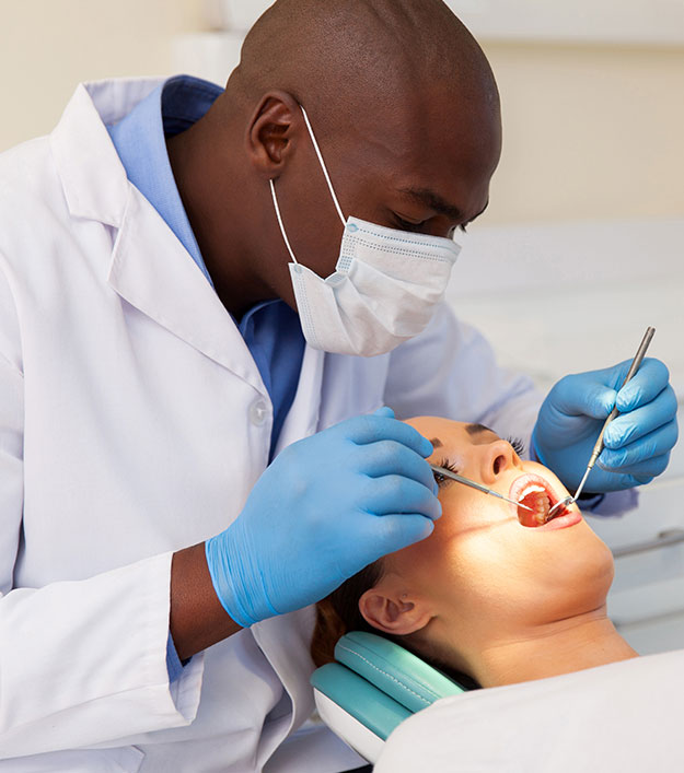 dentist with patient