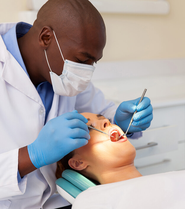 dentist working on patient