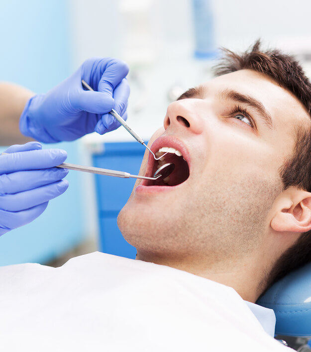 man at the dentist