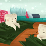teeth sitting on money, in house dental membership plan